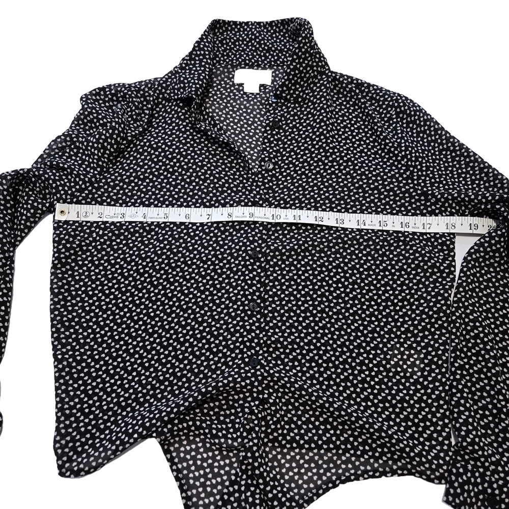 Black and White Polka Dot Blouse - Picture 6 of 13